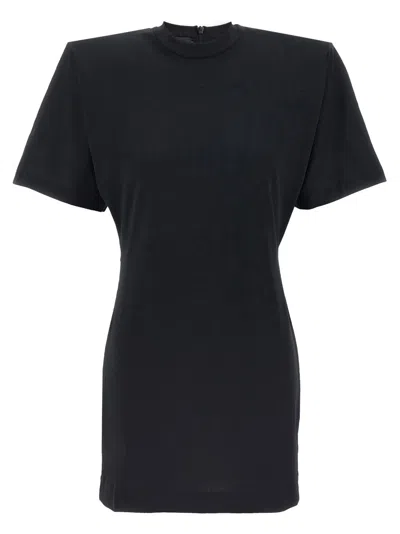 Pinko 'grady' Dress With Short Sleeves And Belted Waist In Black