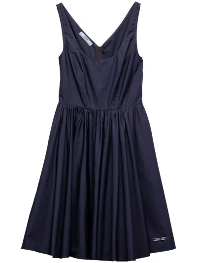 Prada Mini Dress In Navy Blue