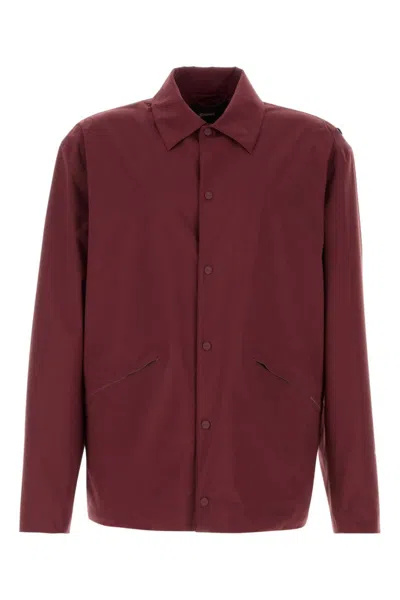 Herno Jacket Nylon Zippered Pockets In Dark Brown