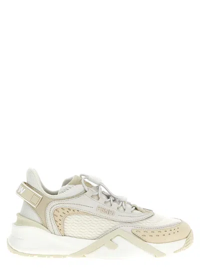 Fendi Women's Luxurious Calf Leather Sneakers In Animal Print