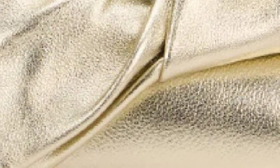 Yosi Samra Kaleigh Bow Slingback Pointed Toe Kitten Heel Pump In Gold