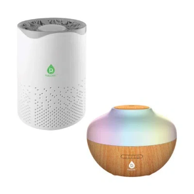 Pursonic Fresh Air & Aromatherapy Bundle True Hepa Air Purifier & Essential Oil Diffuser In Multicolor