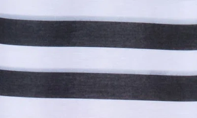 Go Couture Dolman Sleeve Tee In White Pink Heart Stripe Print