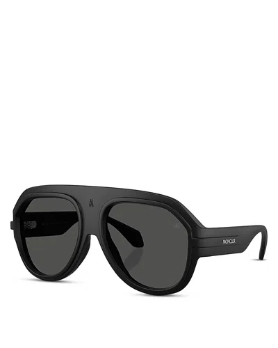 Moncler Sunglasses In Matte Black