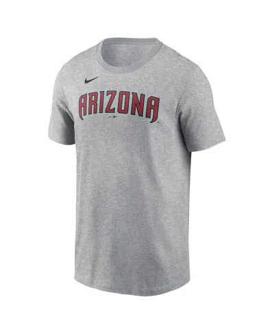 Nike Men's Corbin Carroll Heather Gray Arizona Diamondbacks Fuse Name Number T-shirt In Gray