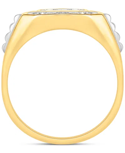 Macy's Men's Diamond Octagon Cluster Ring (1/2 Ct. T.w.) In 10k Gold In Gold