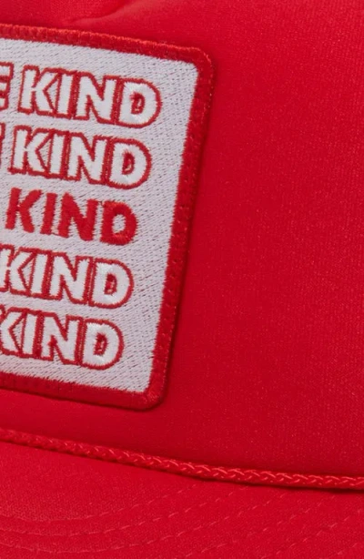 Friday Feelin ' Be Kind Patch Trucker Hat In Red