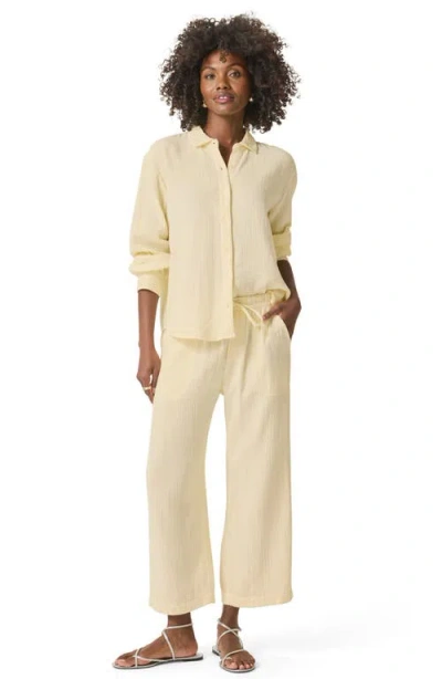 Splendid Adele Cotton Gauze Drawstring Pants In Limoncello