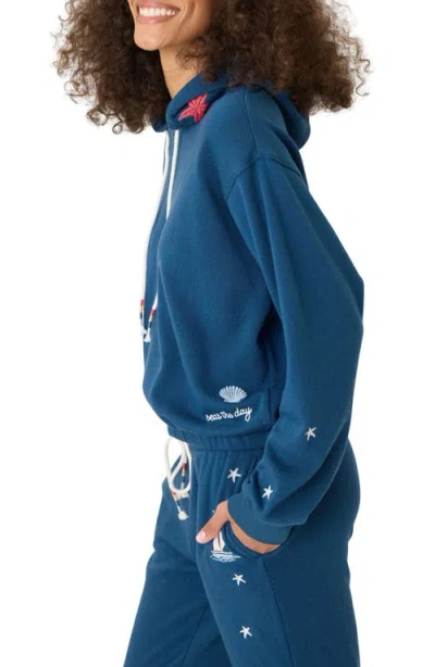 Pj Salvage Ocean Breeze Lounge Hoodie In Navy In Harbor