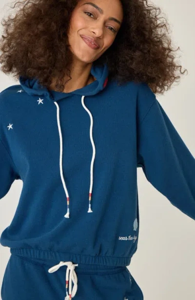 Pj Salvage Ocean Breeze Lounge Hoodie In Navy In Harbor