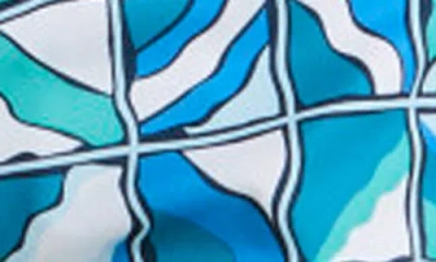 Original Penguin 5 All Over Print Wavy Check Swim Trunk In Blue