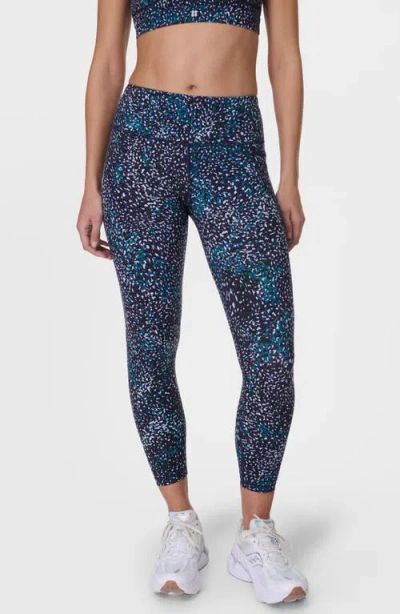 Sweaty Betty Womens Power Workout Abstract-print Stretch-woven Leggings Blue Aurora Print Xxl In Blue Aurora Print