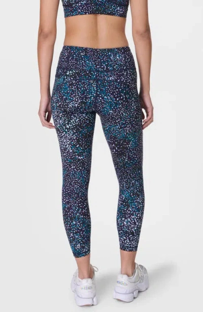 Sweaty Betty Womens Power Workout Abstract-print Stretch-woven Leggings Blue Aurora Print Xxl In Blue Aurora Print