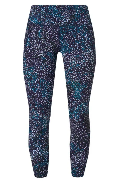 Sweaty Betty Womens Power Workout Abstract-print Stretch-woven Leggings Blue Aurora Print Xxl In Blue Aurora Print