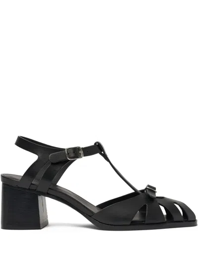 Scarosso 55mm Giulia Block-heel Strappy Sandals In Black