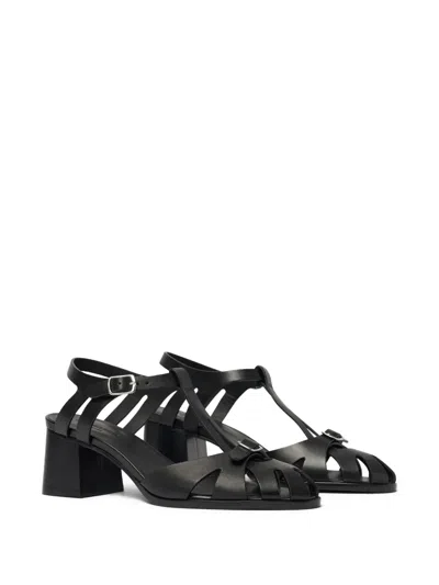 Scarosso 55mm Giulia Block-heel Strappy Sandals In Black