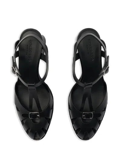 Scarosso 55mm Giulia Block-heel Strappy Sandals In Black