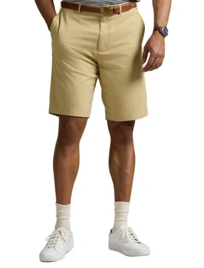 Polo Ralph Lauren Rlx 9 Tailored Fit Performance Shorts In Khaki