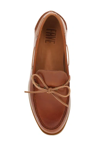 Frye Men's Mason Leather Boat Shoes In Brown