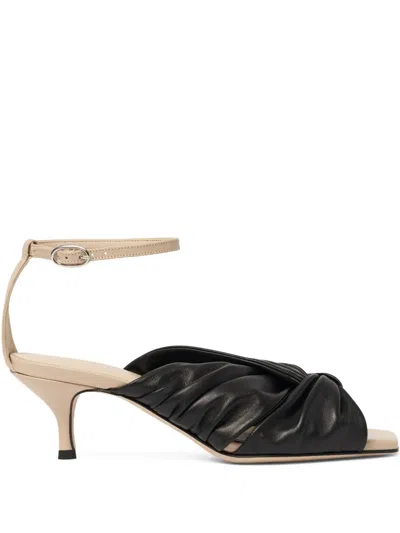 Scarosso 50mm Knot Sandals In Black