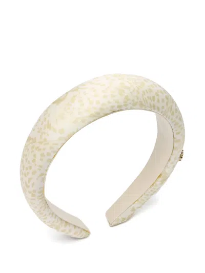 Roberto Cavalli Abstract-pattern Headband In White