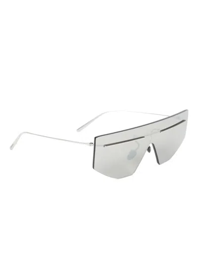 Prada Oversized Shield Sunglasses In Silver