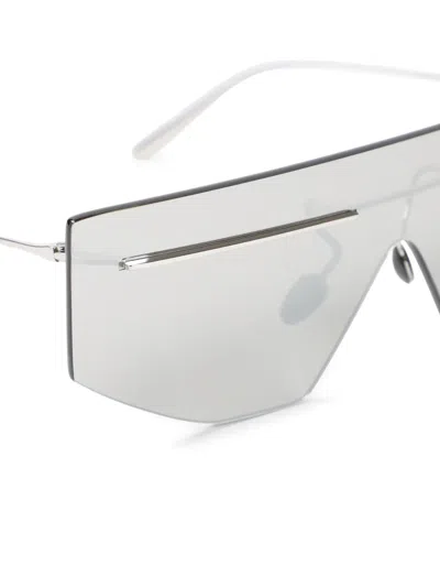 Prada Oversized Shield Sunglasses In Silver