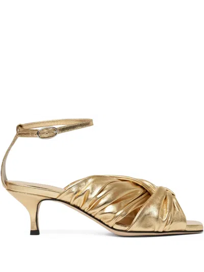 Scarosso Knot Sandals In Gold