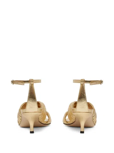 Scarosso Knot Sandals In Gold