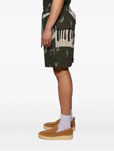 Amiri Piano Keys Tapestry Short Black In Multi