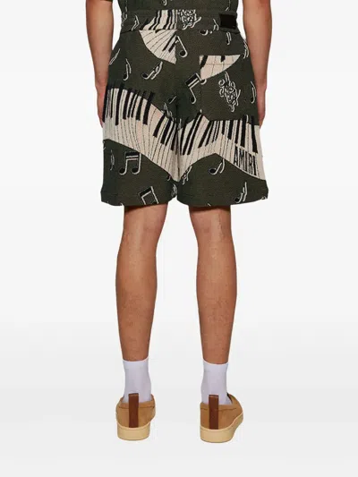Amiri Piano Keys Tapestry Short Black In Multi