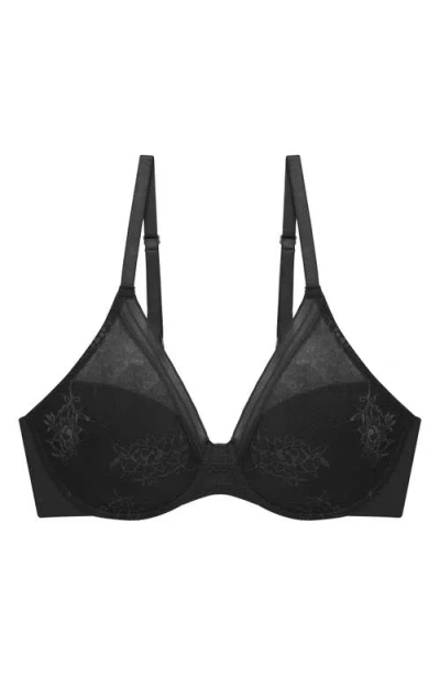 Natori Levitate Unlined Underwire Bra (32d) In Black