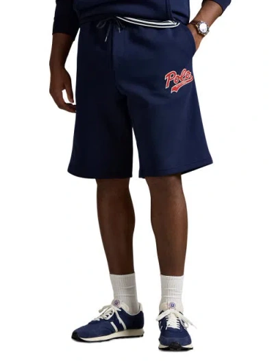 Polo Ralph Lauren Big & Tall Logo Double-knit Shorts In Cruise Navy