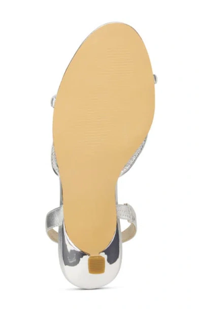 Yosi Samra Kaia Slingback Kitten Heel Sandal In Silver