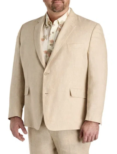 Tallia Big & Tall Linen Suit Jacket In Tan