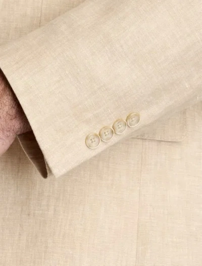 Tallia Big & Tall Linen Suit Jacket In Tan