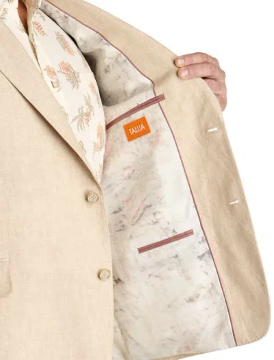 Tallia Big & Tall Linen Suit Jacket In Tan