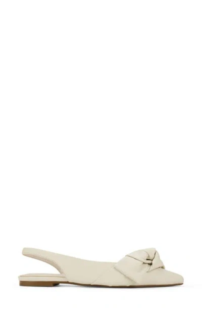 Yosi Samra Violet Half D'orsay Pointed Toe Slingback Flat In Bone