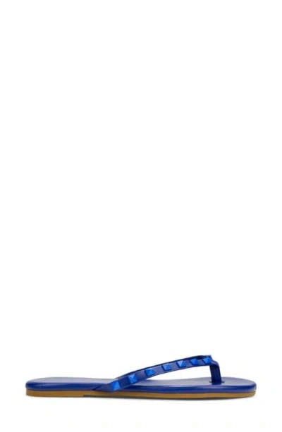 Yosi Samra Rivington Stud Flip Flop In Cobalt