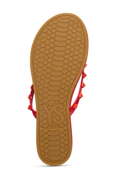 Yosi Samra Rivington Stud Flip Flop In Red