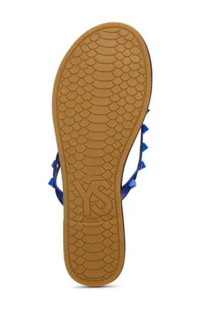 Yosi Samra Rivington Stud Flip Flop In Cobalt