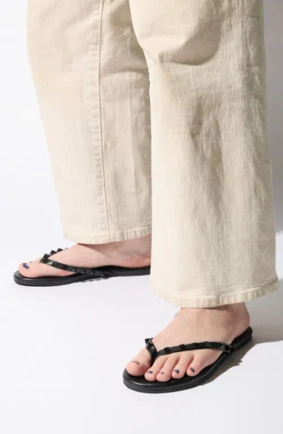 Yosi Samra Rivington Stud Flip Flop In Black
