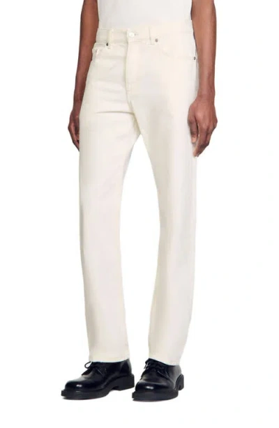 Sandro Regular Fit Jean In Ecru In Ivory.