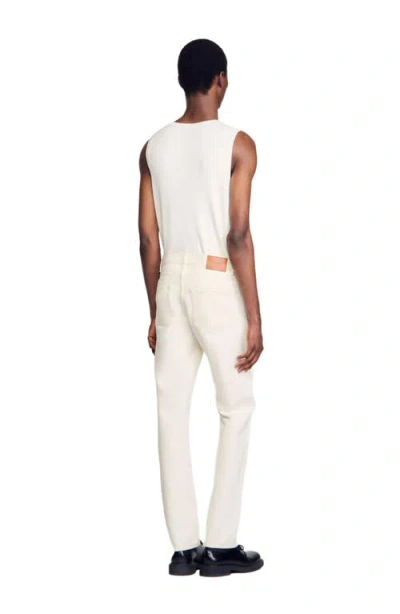 Sandro Regular Fit Jean In Ecru In Ivory.