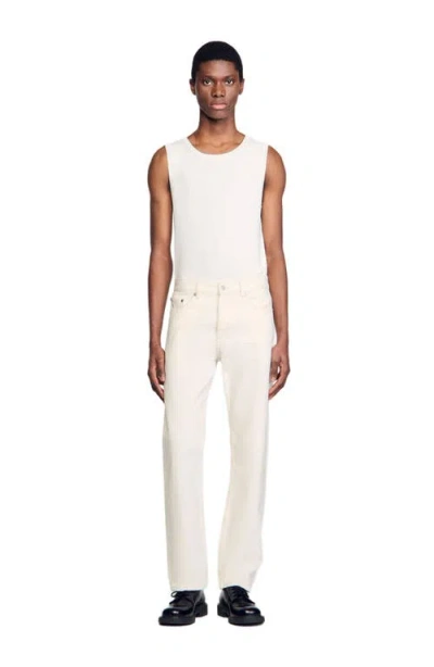 Sandro Regular Fit Jean In Ecru In Ivory.