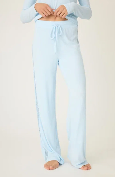 Pj Salvage Lacey Basics Stretch Modal Pajama Pants In Blue Haze