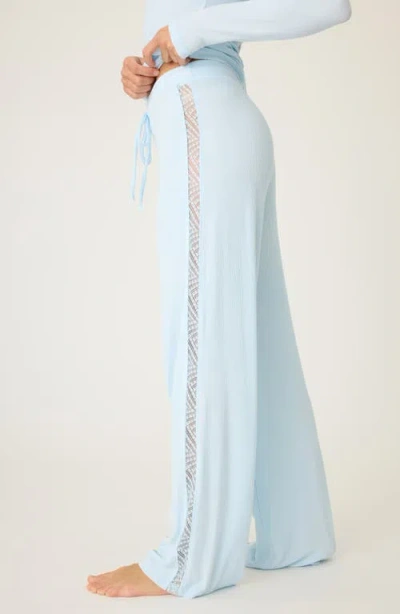 Pj Salvage Lacey Basics Stretch Modal Pajama Pants In Blue Haze