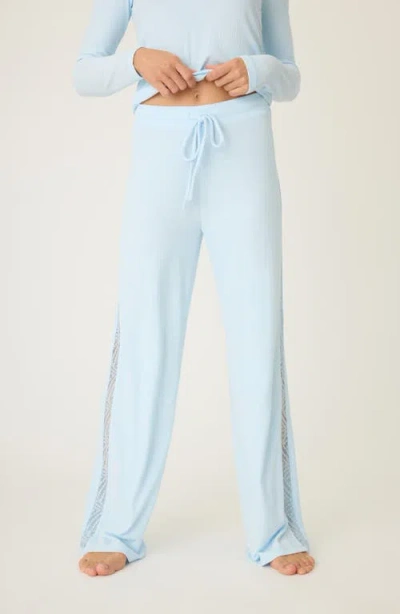 Pj Salvage Lacey Basics Stretch Modal Pajama Pants In Blue Haze