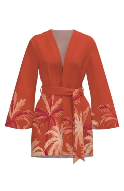 Diarrablu Mini Kimono Coverup Coco Terracota In Orange