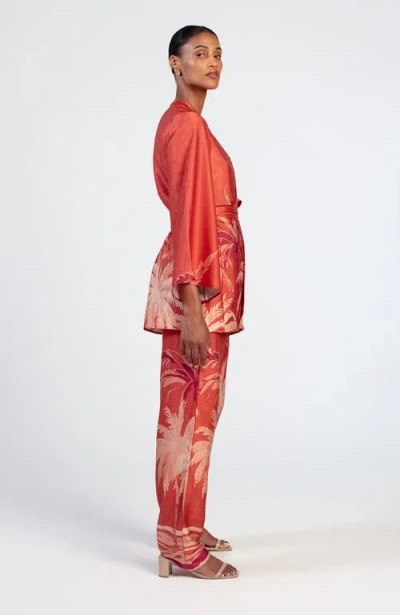 Diarrablu Mini Kimono Coverup Coco Terracota In Orange